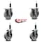 Service Caster 5'' Semi Steel Swivel 1'' Expanding Stem Caster Set 2 Total Lock Brakes, 4PK SCC-EXTTL20S515-SSR-2-S-2-1 - alternate 3